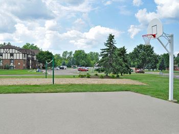 Basketball and volleyball courts